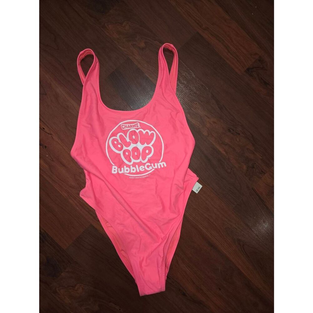 Aerie Hot Pink Blow Pop Swim Suit